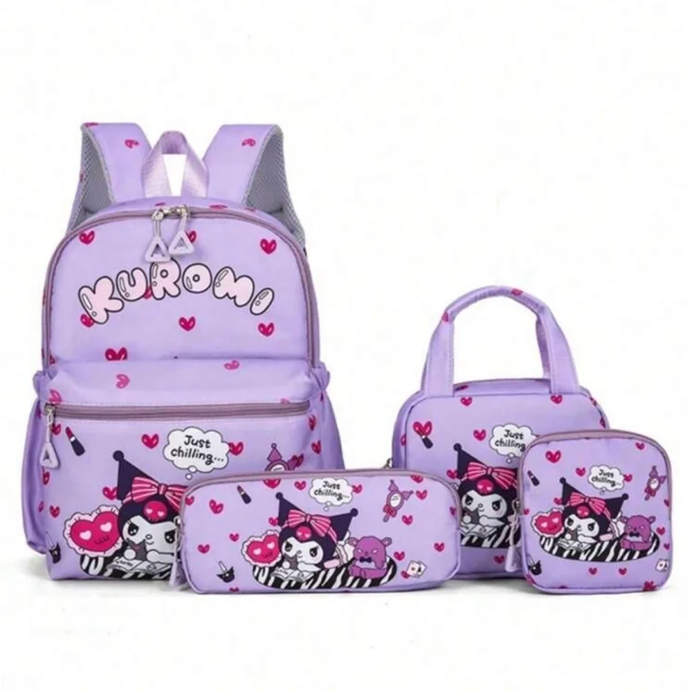 Hello kitty Sanrio backpack 4 pc set backpack, pencil case , sm bag , mini bag
